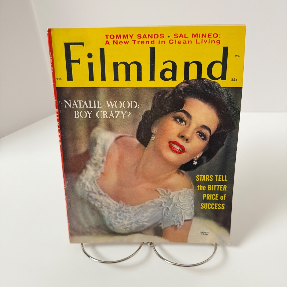Vintage Filmland Magazine Oct 1957 Natalie Wood Sal Mineo Tommy Sands